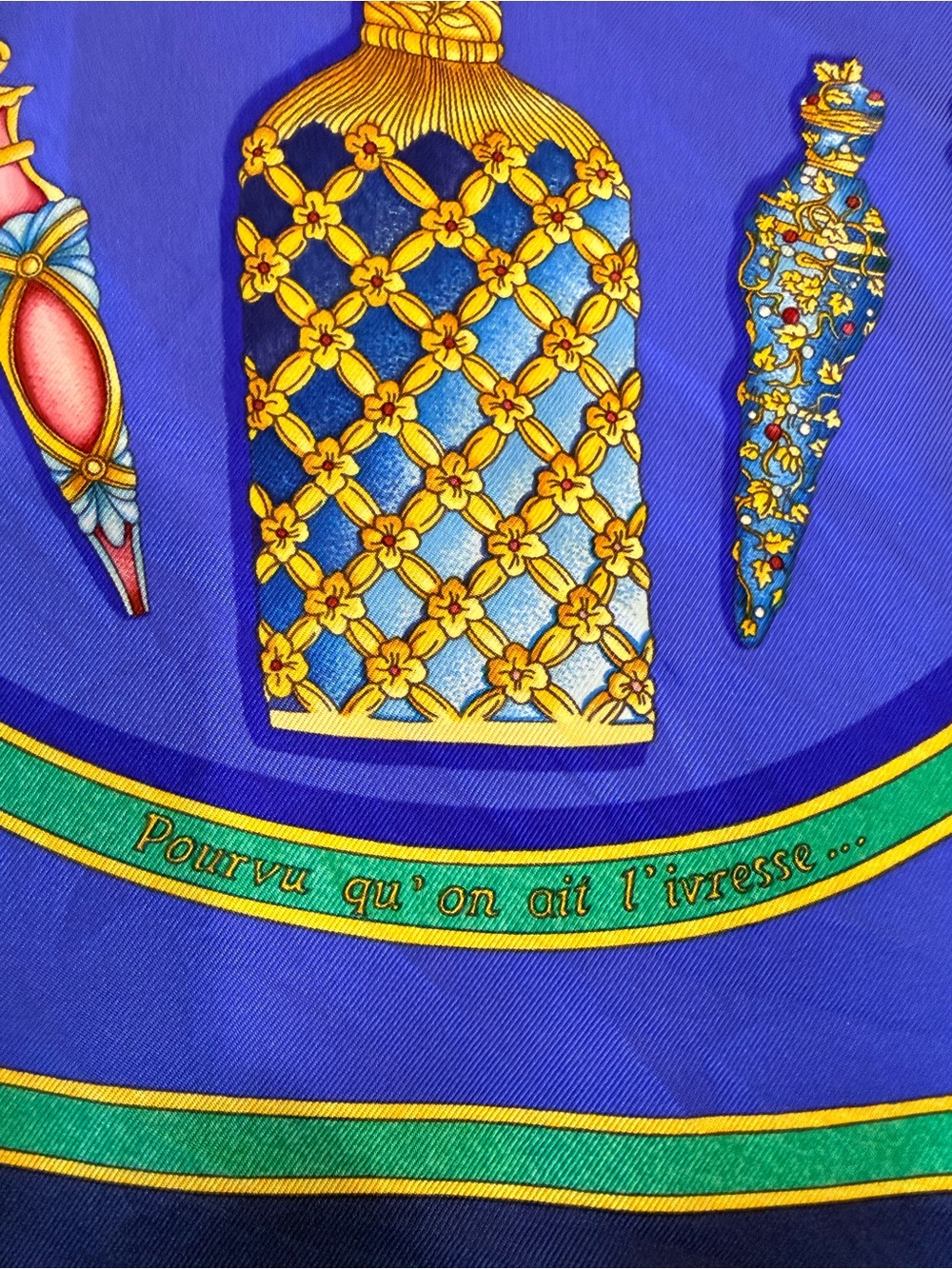 Hermes Qu’importe Le Flacon Silk Scarf - Picture 7 of 9